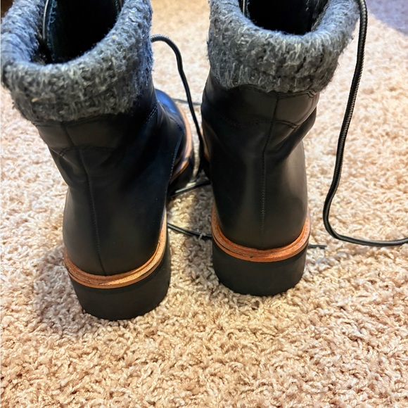 MIA Lace Up Boots Black and Gray with Rugged Design - Picture 2 of 5